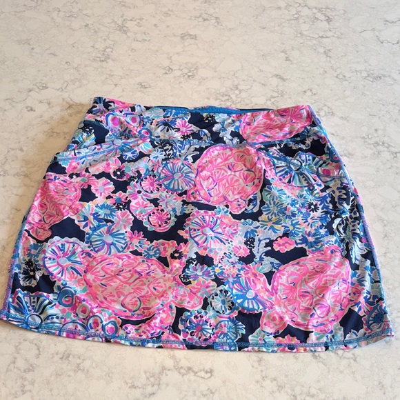 Lilly Pulitzer Dresses & Skirts - Lilly Pulitzer Pink and Blue Floral Mini Skirt/skort